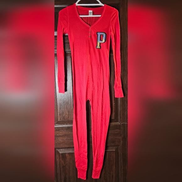 NWOT Victoria's Secret Pink Thermal Onesie XS - Picture 3 of 7